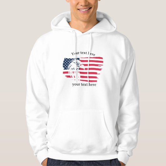 eagle and flag hoodie (Voorkant)