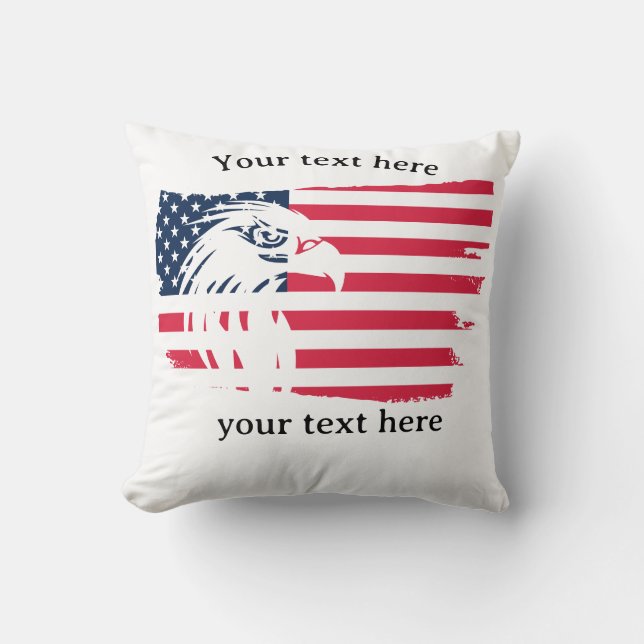 eagle and flag kussen (Voorkant)