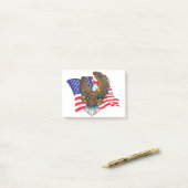 Eagle-and-Flag Post-it® Notes (Op bureau)