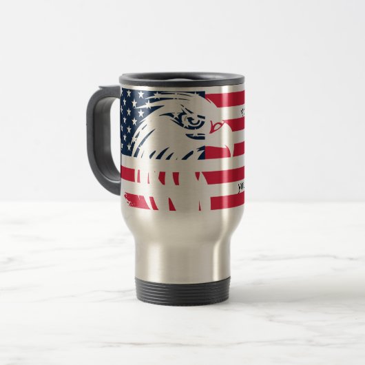 eagle and flag reisbeker (Voorkant links)