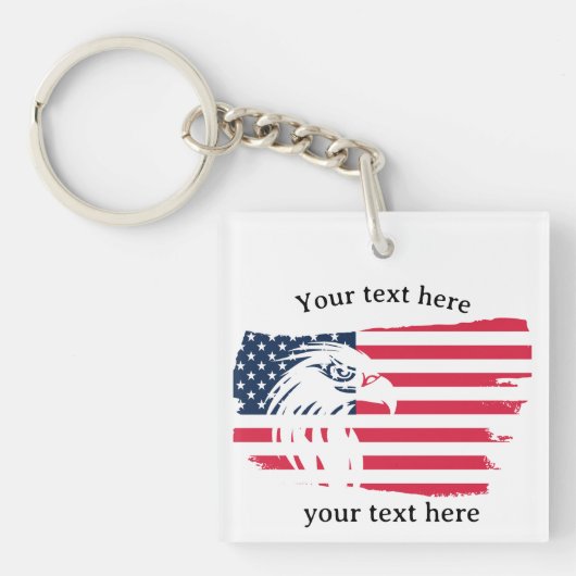 eagle and flag sleutelhanger (voorkant)