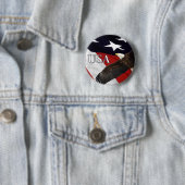 Eagle and Flag USA Ronde Button 5,7 Cm (In situ)