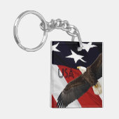 Eagle and Flag USA Sleutelhanger (Voorkant Links)