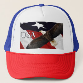 Eagle and Flag USA Trucker Pet