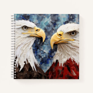 Eagle Animal Bird Art Decor Verf Mozaïek Notitieboek