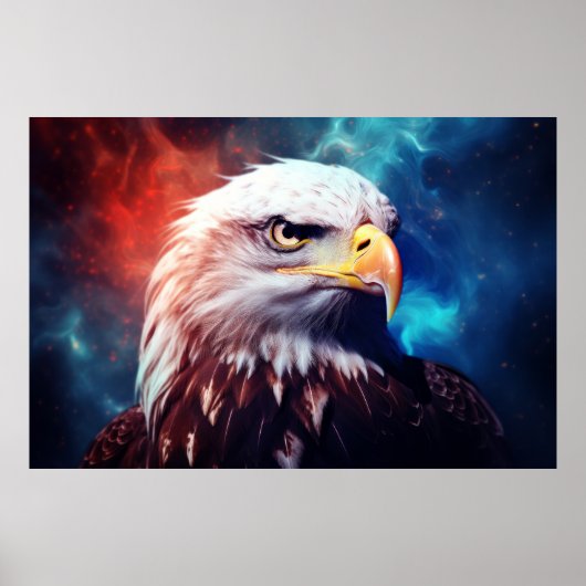 Eagle Animal Bird Majestic Wilderness Surrealist Poster (Voorkant)