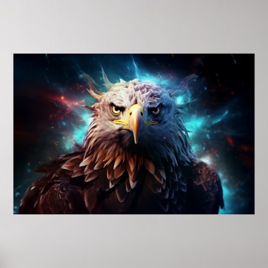 Eagle Animal Bird Majestic Wilderness Surrealist Poster (Voorkant)