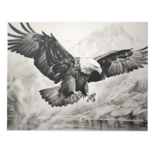 Eagle Animal Bird Wild Natuur Ink Schets Stijl Notitieblok