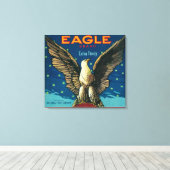 Eagle Apple Crate Label Canvas Afdruk (Insitu (Houten vloer))