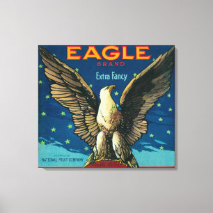 Eagle Apple Crate Label Canvas Afdruk