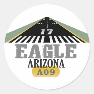 Eagle Arizona - Vliegveld Runway Ronde Sticker