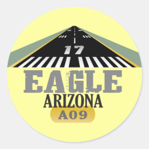 Eagle Arizona - Vliegveld Runway Ronde Sticker
