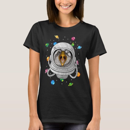 Eagle Astronaut Animal Deep in Space Cosmic U T-shirt (Voorkant)
