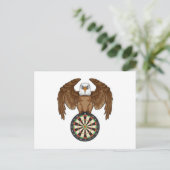 Eagle at Darts with Dartboard Briefkaart (Staand voorkant)