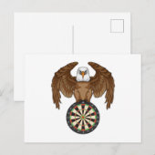 Eagle at Darts with Dartboard Briefkaart (Voorkant / Achterkant)