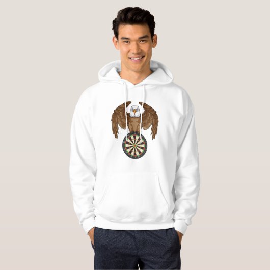 Eagle at Darts with Dartboard Hoodie (Voorkant volledig)