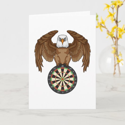 Eagle at Darts with Dartboard Kaart (Gele Bloem)
