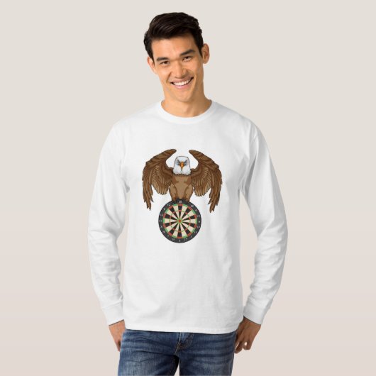 Eagle at Darts with Dartboard T-shirt (Voorkant volledig)