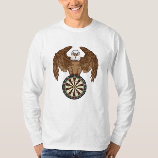 Eagle at Darts with Dartboard T-shirt (Voorkant)
