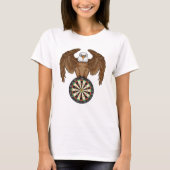 Eagle at Darts with Dartboard T-shirt (Voorkant)