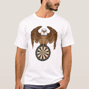 Eagle at Darts with Dartboard T-shirt