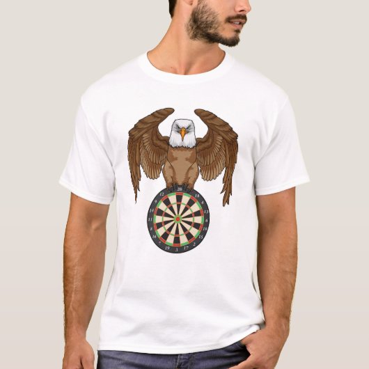 Eagle at Darts with Dartboard T-shirt (Voorkant)