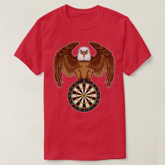 Eagle at Darts with Dartboard T-shirt (Design voorkant)