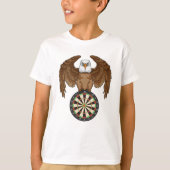 Eagle at Darts with Dartboard T-shirt (Voorkant)