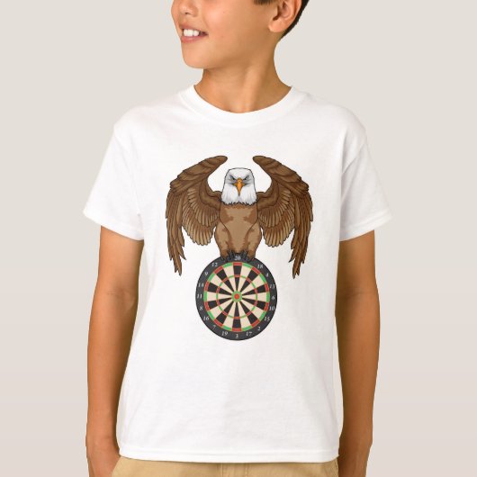 Eagle at Darts with Dartboard T-shirt (Voorkant)