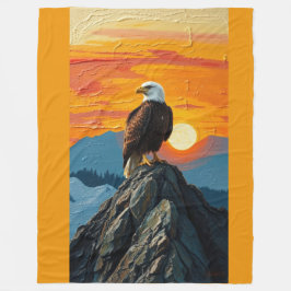 Eagle at Sunset Fleece Deken