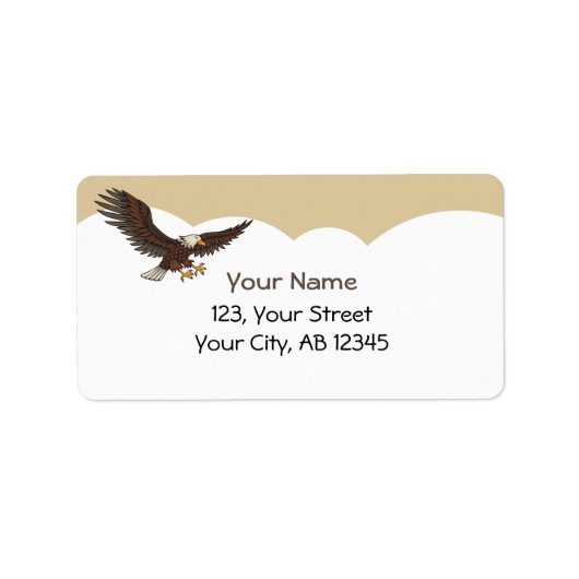 Eagle Attacking Etiket (Voorkant)