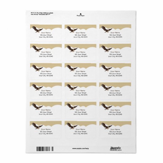 Eagle Attacking Etiket (Full Sheet)