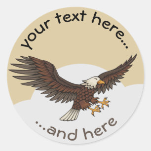 Eagle Attacking Ronde Sticker