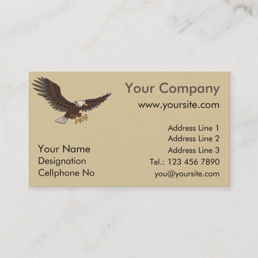 Eagle Attacking Visitekaartje (Voorkant)