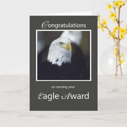 Eagle Award, gefeliciteerd Kaart (Gele Bloem)