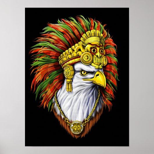 Eagle Aztec Warrior Poster (Voorkant)