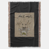 Eagle Baby en voetafdrukken in het zand "One Day" Deken (Voorkant Verticaal)