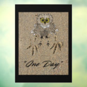 Eagle Baby en voetafdrukken in het zand "One Day" Raamsticker (Vel 3)