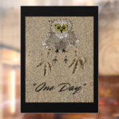 Eagle Baby en voetafdrukken in het zand "One Day" Raamsticker (Vel 2)