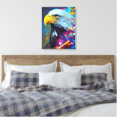 Eagle Bald Eagle Animal Discovery Adventure Natuur Canvas Afdruk (Insitu (Slaapkamer))