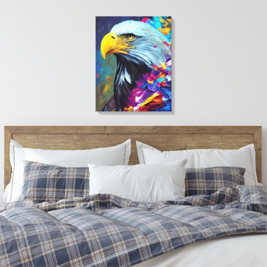 Eagle Bald Eagle Animal Discovery Adventure Natuur Canvas Afdruk (Insitu (Slaapkamer))