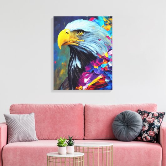 Eagle Bald Eagle Animal Discovery Adventure Natuur Canvas Afdruk (Insitu (Woonkamer))