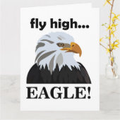 Eagle Bald Eagle Fly High Eagle Kaart (Gele Bloem)