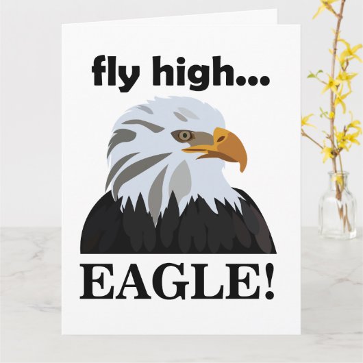 Eagle Bald Eagle Fly High Eagle Kaart (Gele Bloem)