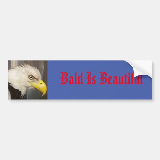 Eagle bald is mooie bumpersticker (Voorkant)