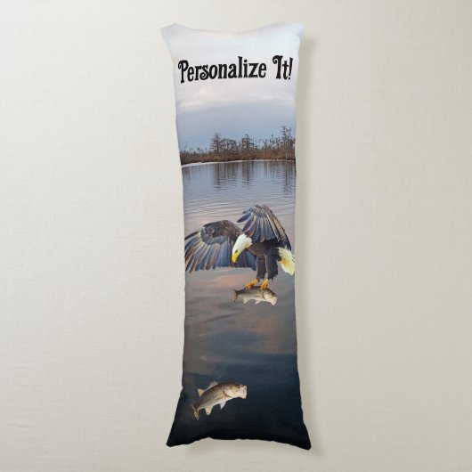 Eagle Bass Gevist Lichaamskussen (Voorkant Verticaal)