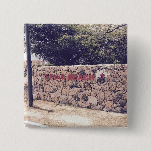 Eagle Beach - 2-inch Square Button (Voorkant)