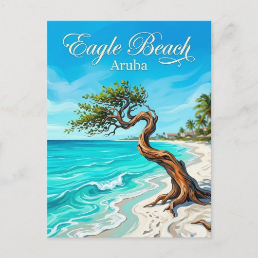 Eagle Beach Aruba Briefkaart (Voorkant)