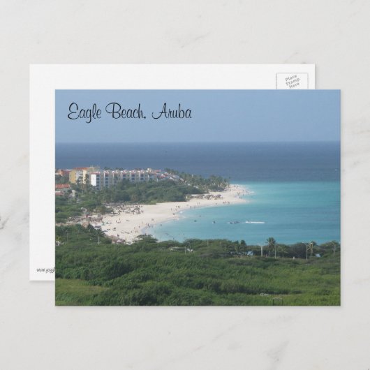 Eagle Beach, Aruba, op het Briefkaart (Voorkant / Achterkant)