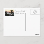 Eagle Beach Aruba Sunset Briefkaart (Achterkant)